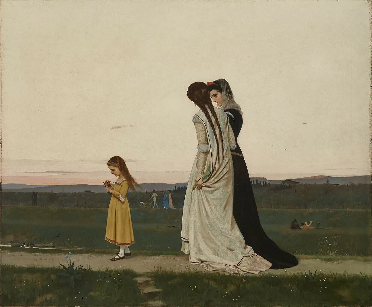 La passeggiata serale. Dintorni di Firenze (1870)